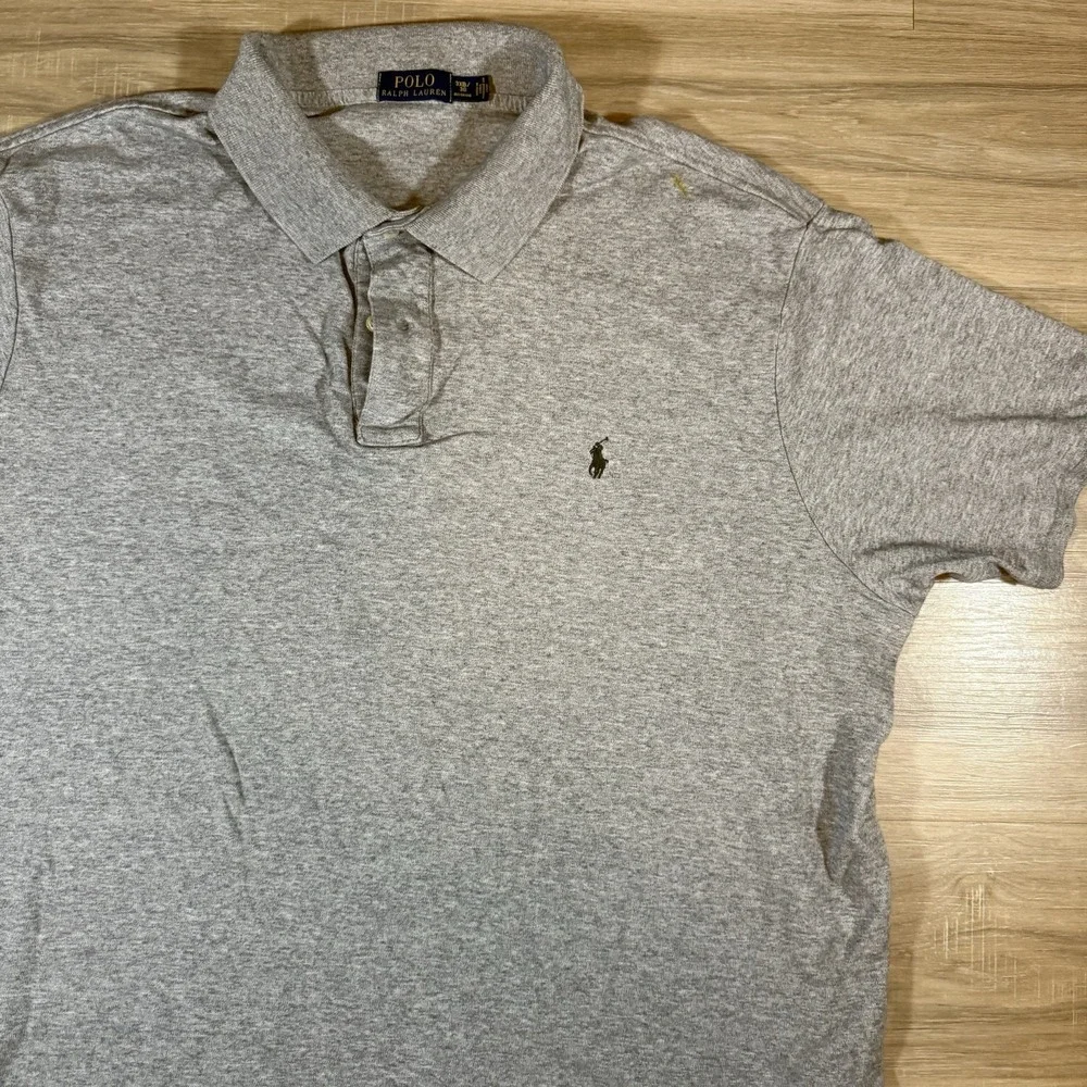Polo‎ Ralph Lauren Gray Short Sleeve Polo Shirt 3XB Big 3XL Pony Logo